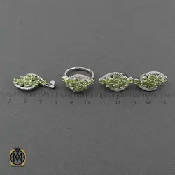 سرویس زبرجد زنانه اصل و طبیعی طرح فلور - کد 7390