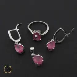 سرویس یاقوت سرخ زنانه طرح گلسا - کد 7114