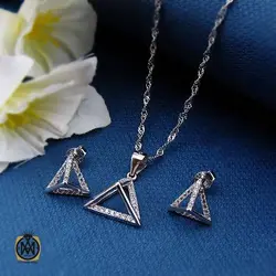 سرویس نقره پرنگین زنانه طرح آنیسا - کد 7331