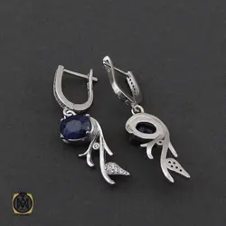 سرویس نقره یاقوت کبود اصل طرح پرنیا زنانه - کد 7176