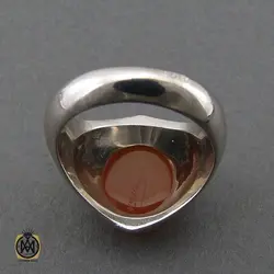 انگشتر عقیق یمن با حکاکی شرف الشمس استاد ضابطی مردانه - کد 10185