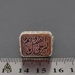 انگشتر عقیق یمن با حکاکی یا دائم الفضل علی بریه مردانه - کد 10186