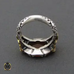 انگشتر عقیق یمن با حکاکی یا قالع باب الخیبر مردانه - کد 10493