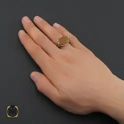 انگشتر عقیق یمن با حکاکی یا قالع باب الخیبر مردانه - کد 10493