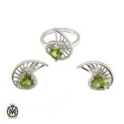 نیم ست زبرجد زنانه خوش رنگ طرح ستایش - کد 7370