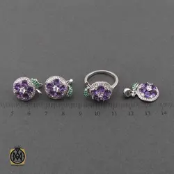 سرویس آمتیست زنانه اصل و معدنی طرح ترانه - کد 7395