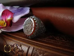 انگشتر عقیق یمن با حکاکی یا موسی بن جعفر ایها الکاظم مردانه – کد 10495