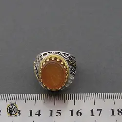 انگشتر عقیق یمن با حکاکی یا کریم العفو مردانه - کد 10491