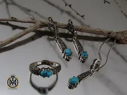 سرویس فیروزه نیشابور و مارکازیت طرح کیمیا زنانه -کد 7209