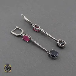 سرویس یاقوت سرخ و کبود زنانه طرح شادی - کد 7006