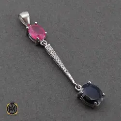 سرویس یاقوت سرخ و کبود زنانه طرح شادی - کد 7006