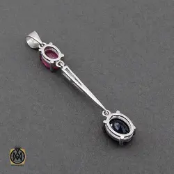 سرویس یاقوت سرخ و کبود زنانه طرح شادی - کد 7006