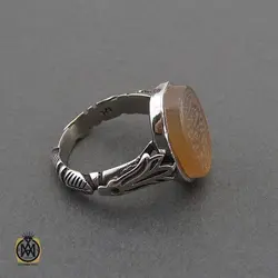 انگشتر عقیق یمن با حکاکی یا ثار الله مردانه – کد 10596