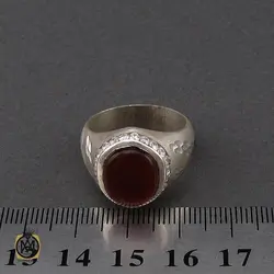 انگشتر عقیق یمن مردانه هنر دست استاد یزدانی- کد 10134