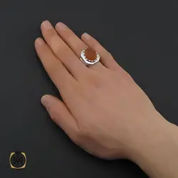 انگشتر عقیق یمن با حکاکی یا کریم العفو مردانه – کد 10541
