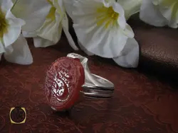 انگشتر عقیق یمن با حکاکی یا ثامن الائمه مردانه - کد 10230