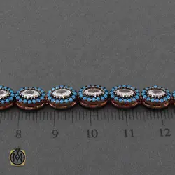 دستبند نقره میکرو طرح آندیا زنانه - کد 1106