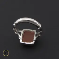 انگشتر عقیق یمن مردانه دست ساز - کد 8760