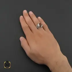 انگشتر عقیق یمن مردانه رکاب دست ساز - کد 10018