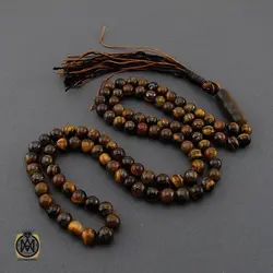 تسبیح 101 دانه چشم ببر متوسط - کد 4228