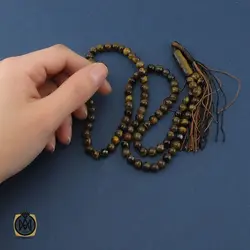 تسبیح 101 دانه چشم ببر متوسط - کد 4228
