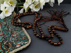 تسبیح 101 دانه چشم ببر متوسط - کد 4228