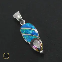 مدال توپاز هفت رنگ زنانه طرح هورا - کد 3035