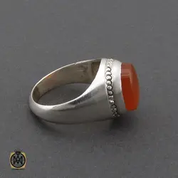 انگشتر عقیق یمن با حکاکی شرف الشمس مردانه - کد 10321