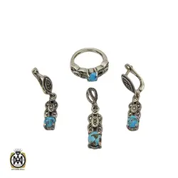 سرویس فیروزه نیشابور و مارکازیت طرح نازنین زنانه -کد 7211