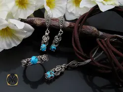 سرویس فیروزه نیشابور و مارکازیت طرح نازنین زنانه -کد 7211