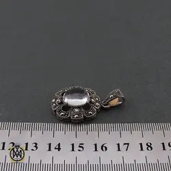 مدال دُر نجف زنانه طرح ارکیده - کد 3070