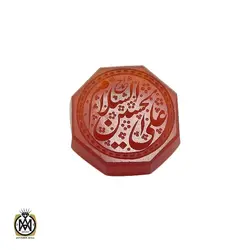 نگین عقیق یمن با حکاکی السلام علی الحسین هنر دست استاد احمد - کد 9081