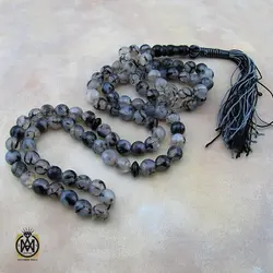 تسبیح 101 دانه عقیق شجر تراش درشت - کد 4224