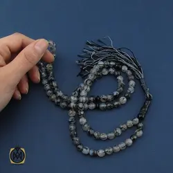 تسبیح 101 دانه عقیق شجر تراش درشت - کد 4224