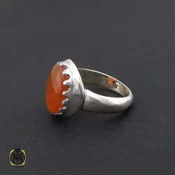 انگشتر عقیق یمن با حکاکی شرف الشمس مردانه - کد 8905