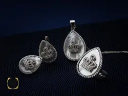 سرویس صدف زنانه طرح هنگامه - کد 7092