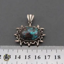 مدال فیروزه نیشابوری درشت طرح یسنا زنانه - کد 3253