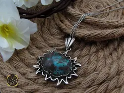 مدال فیروزه نیشابوری درشت طرح یسنا زنانه - کد 3253