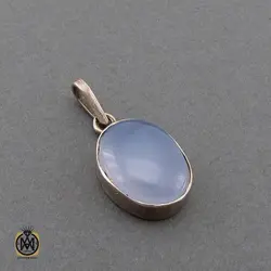 مدال عقیق کبود یمن اصل دست ساز - کد 3284