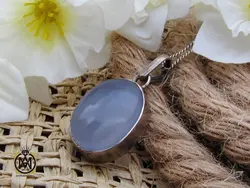 مدال عقیق کبود یمن اصل دست ساز - کد 3284