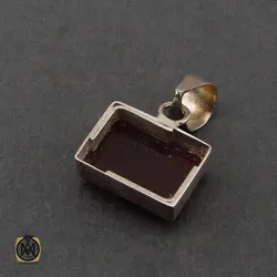 مدال عقیق قرمز با حکاکی یا امام رضا طرح اسپرت - کد 3273