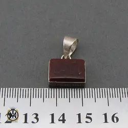 مدال عقیق قرمز با حکاکی یا امام رضا طرح اسپرت - کد 3273