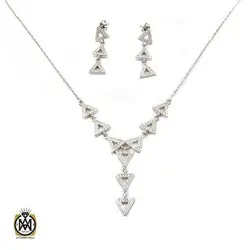 سرویس نقره پرنگین زنانه طرح بهاران - کد 7326