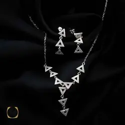 سرویس نقره پرنگین زنانه طرح بهاران - کد 7326