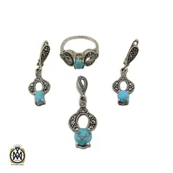 سرویس فیروزه نیشابور و مارکازیت طرح نیلا زنانه -کد 7213