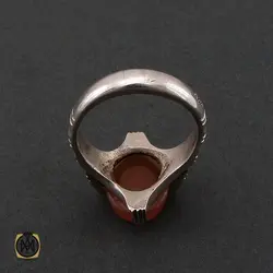 انگشتر عقیق یمن با حکاکی هو المعز مردانه - کد 10227