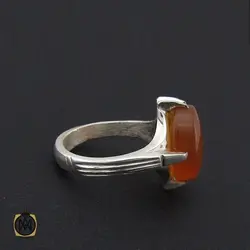 انگشتر عقیق یمن با حکاکی شرف الشمس مردانه - کد 8908
