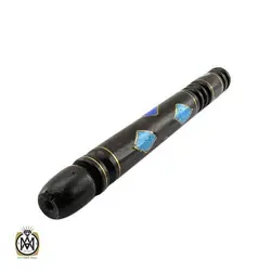 عصا آبنوس مرصع کاری شده با لاجورد و فیروزه اصل - کد 6018