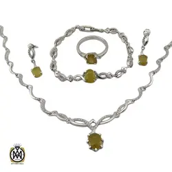 سرویس یاقوت زرد زنانه طرح پرنسس - کد 7193