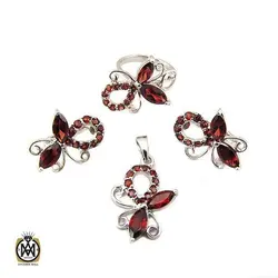 سرویس گارنت زنانه خوش رنگ و اصل پروانه - کد 7384